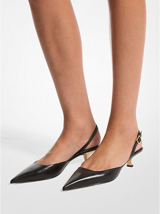 Luna Kitten Sling Pump - Black