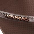 Hav. Slim Logo Metallic - Mörkbrun