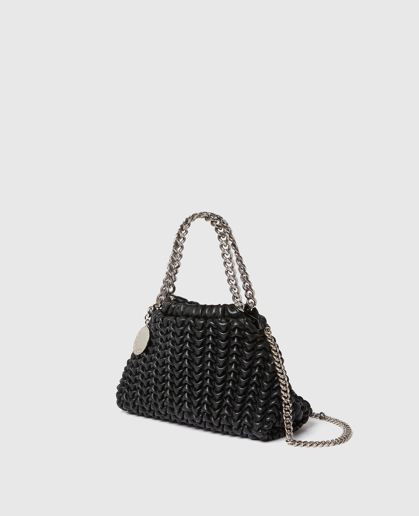 Falabella Popcorn Drawstring Crossbody Bag - Svart