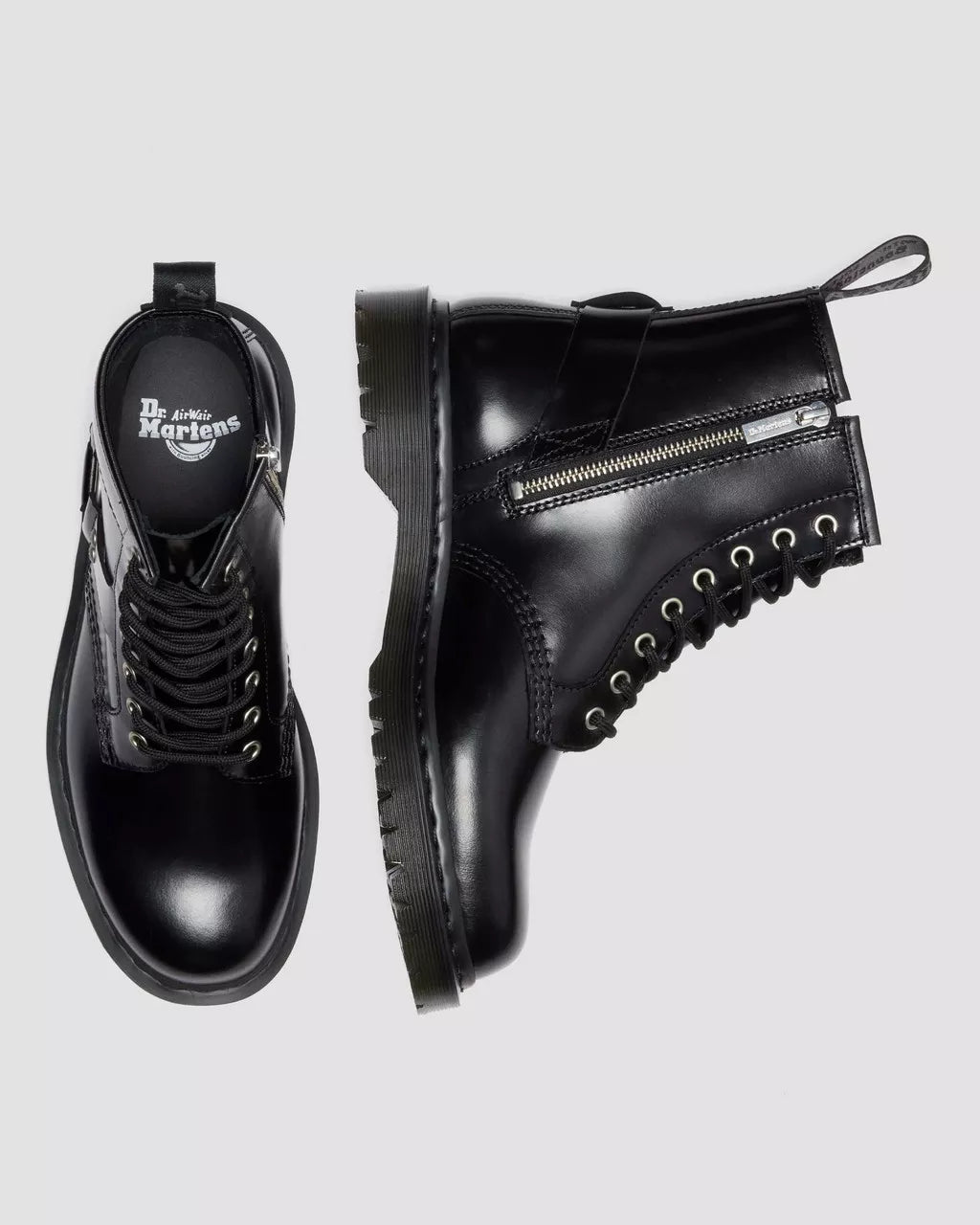 1460 Harness 8 Eye Boot - Svart
