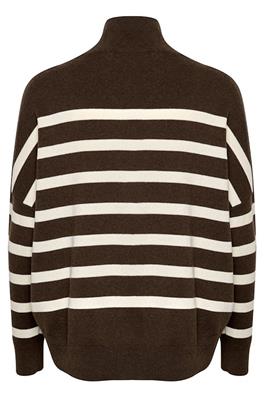 TenleyIW Turtleneck Pullover - Brun/Vit