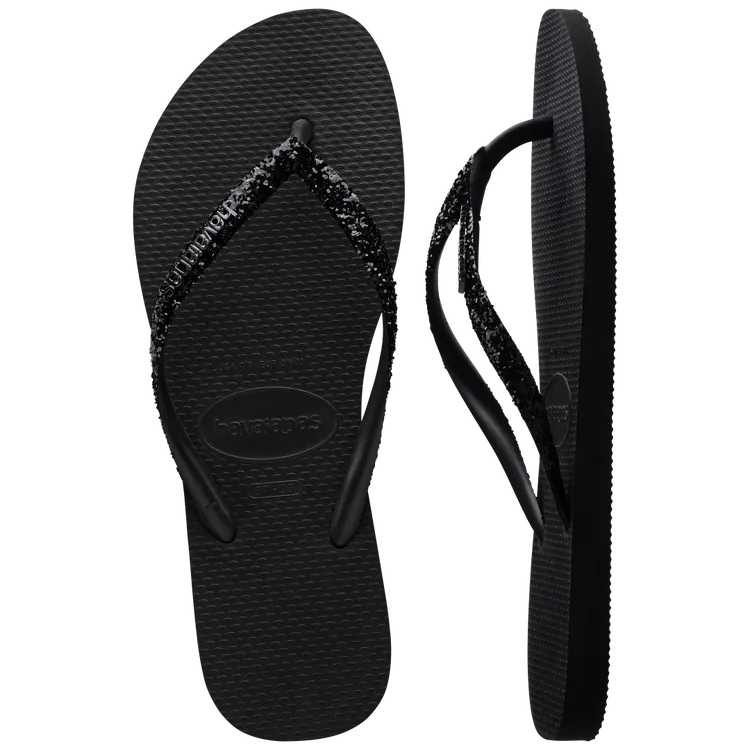 H. Slim Glitter II - Black/Black