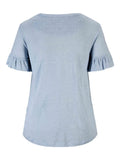 Lara Linen Tee - Kentucky Blue