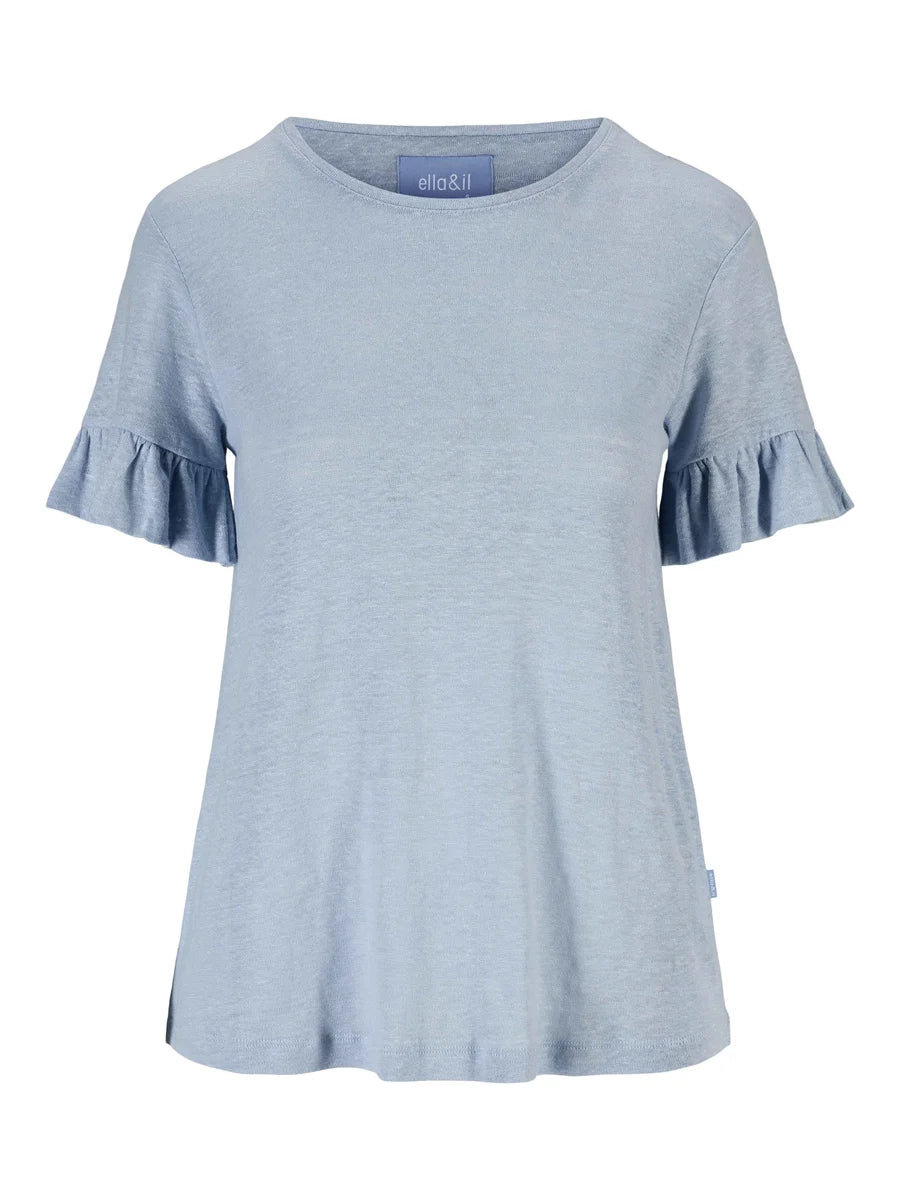 Lara Linen Tee - Kentucky Blue