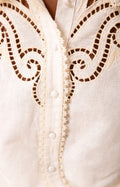 Brynlee Shirt W Embrodery - Ivory