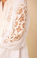 Aubree Dress W Embrodery - Ivory