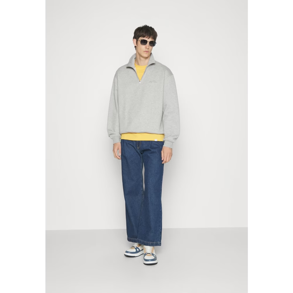 Crew Half-Zip Sweatshirt - Grey Mélange