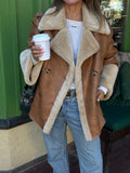 Marie Faux Shearling Jacka - Cognac