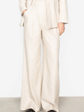 Ava Trouser Linen - Light Sand Melange