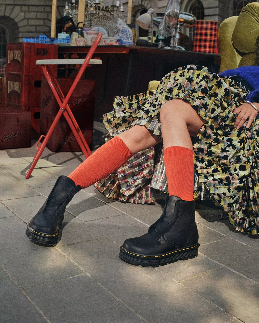 Dr.Martens Zebzag Lace Less Laceless Boot - Svart Wyoming