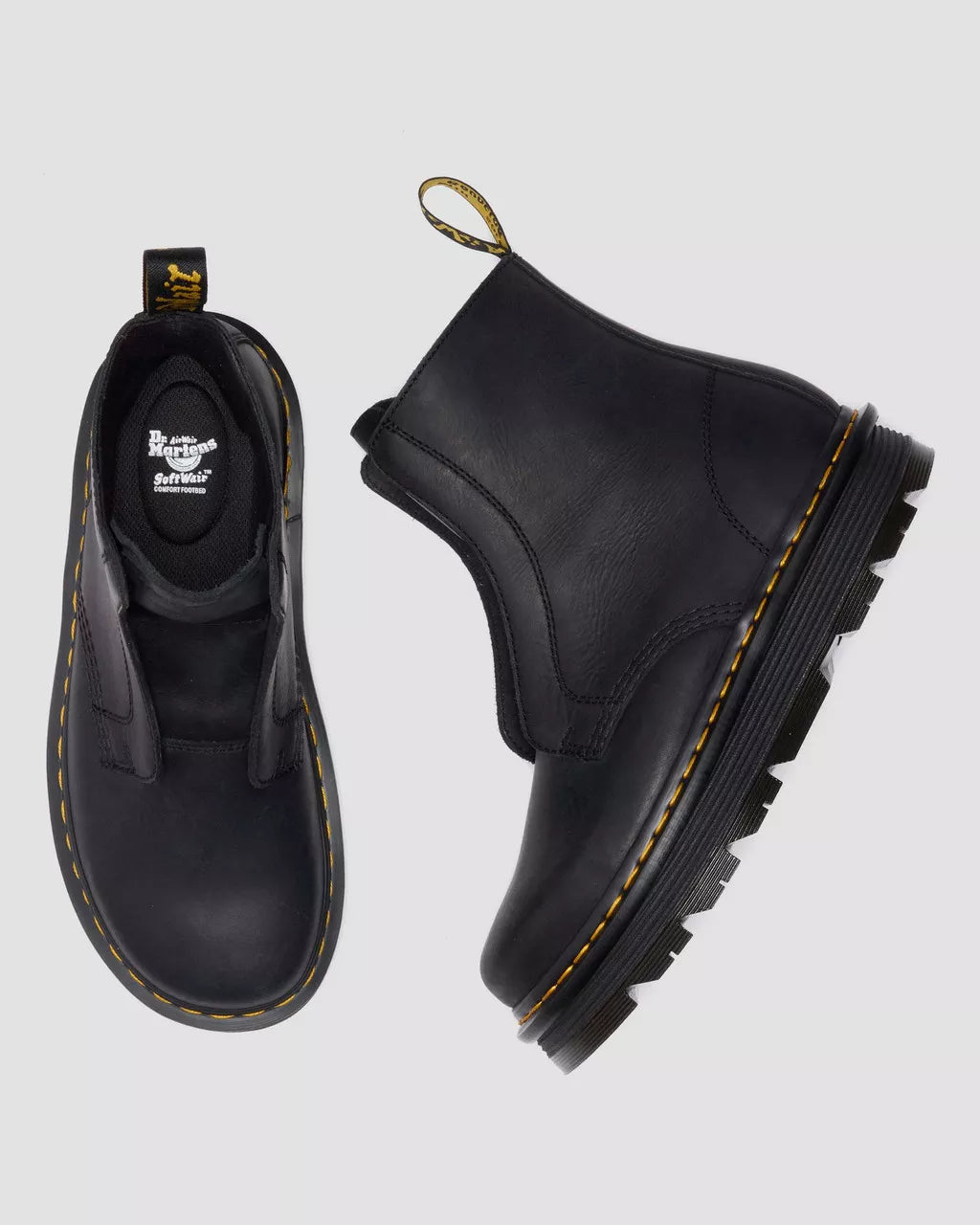 Dr.Martens Zebzag Lace Less Laceless Boot - Svart Wyoming
