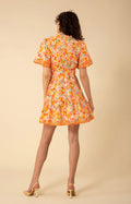 Mariana Poplin Dress - Orange