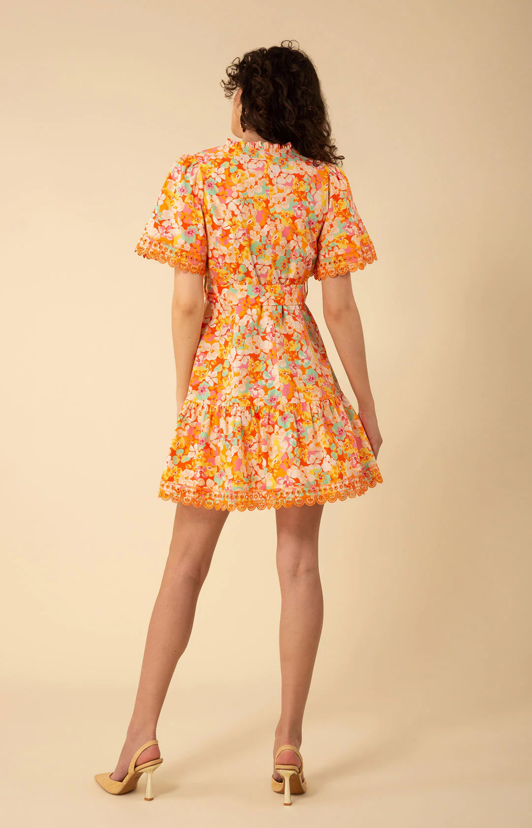 Mariana Poplin Dress - Orange