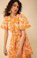 Mariana Poplin Dress - Orange