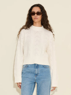 Serena Knit Sweater - White