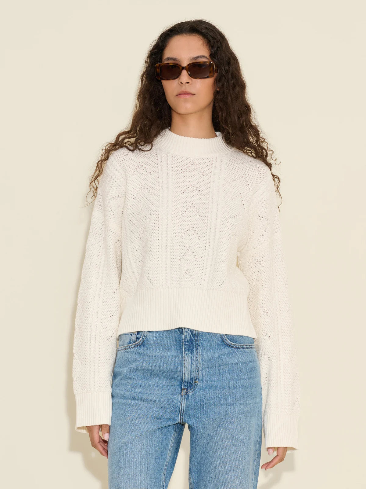 Serena Knit Sweater - White