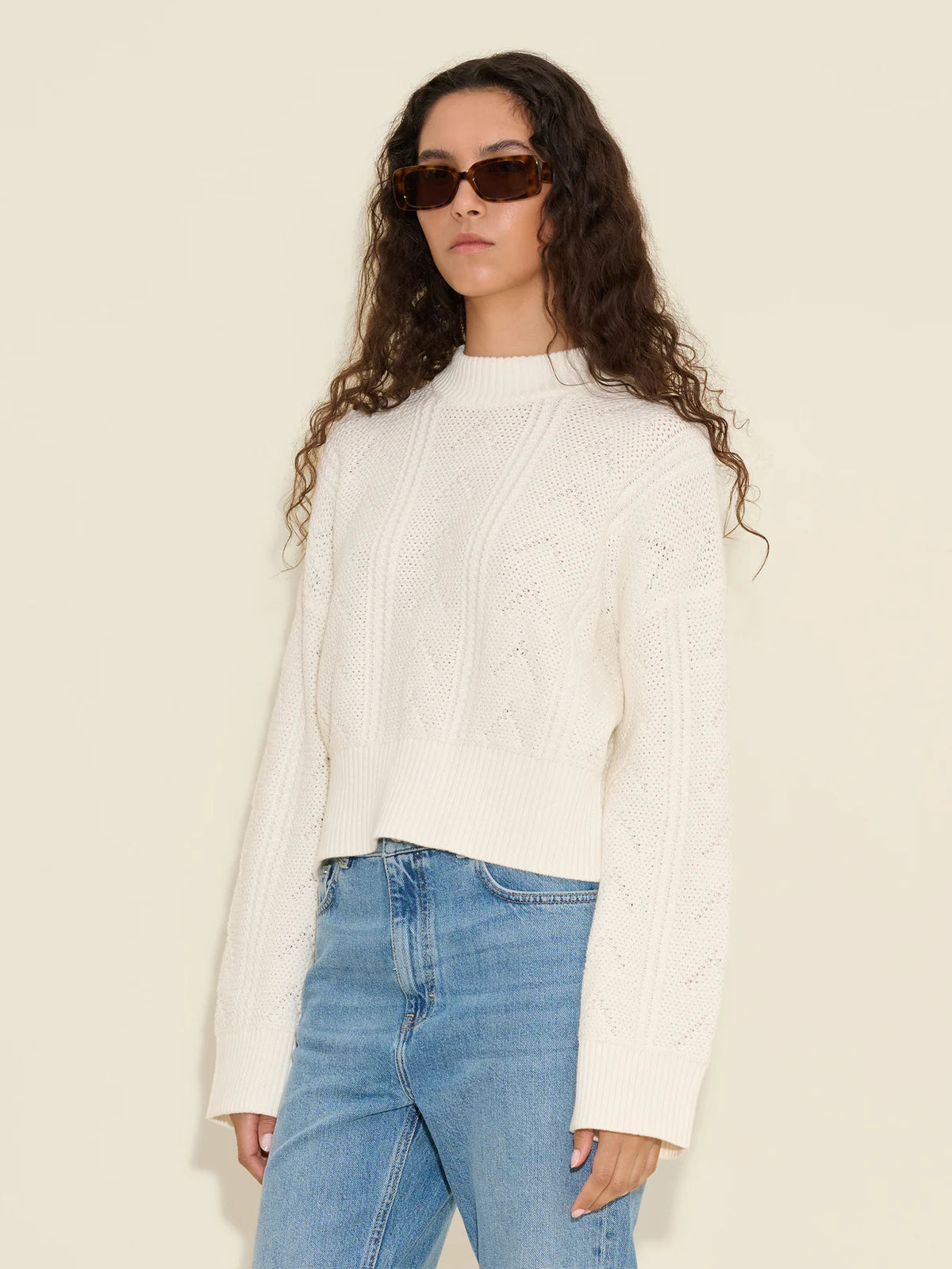Serena Knit Sweater - White