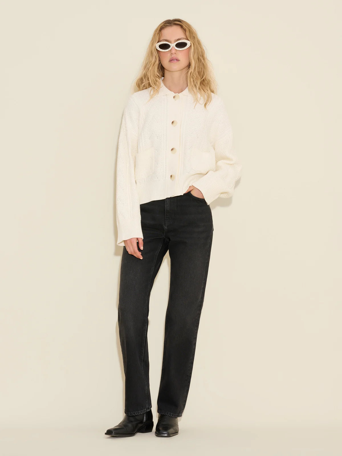 Serena Knit Cardigan - White
