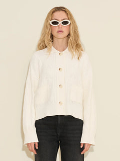 Serena Knit Cardigan - White