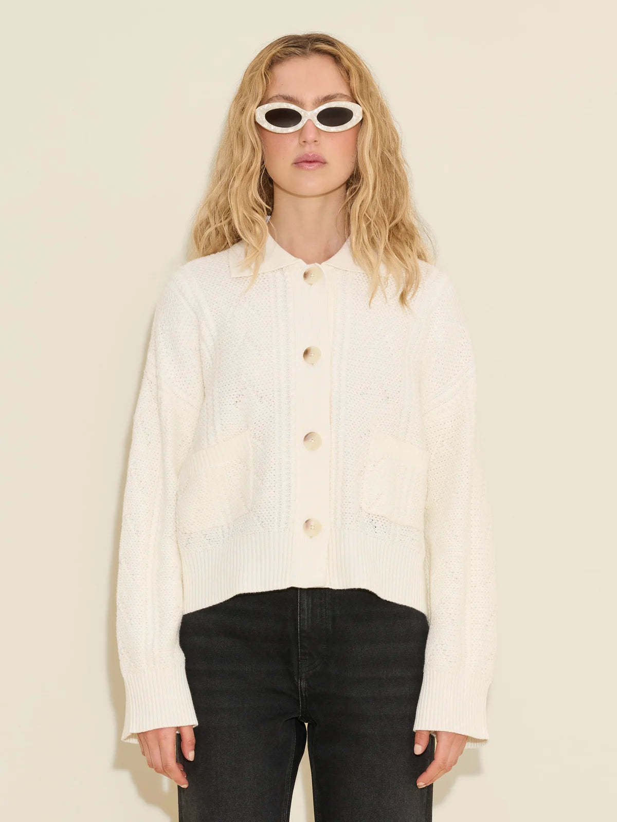 Serena Knit Cardigan - White