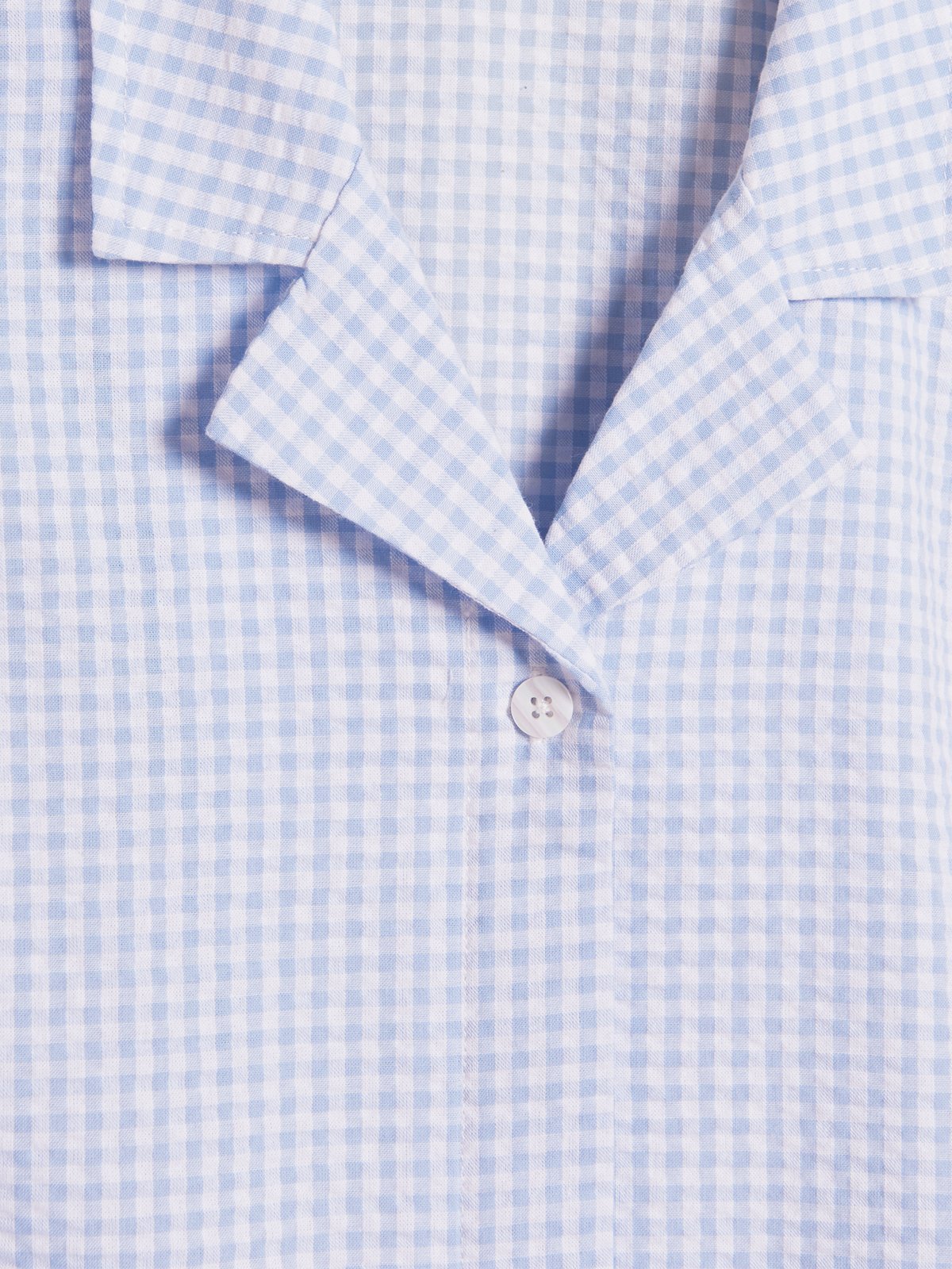 Edgar Cropped Shirt - Lt. Blue Mix