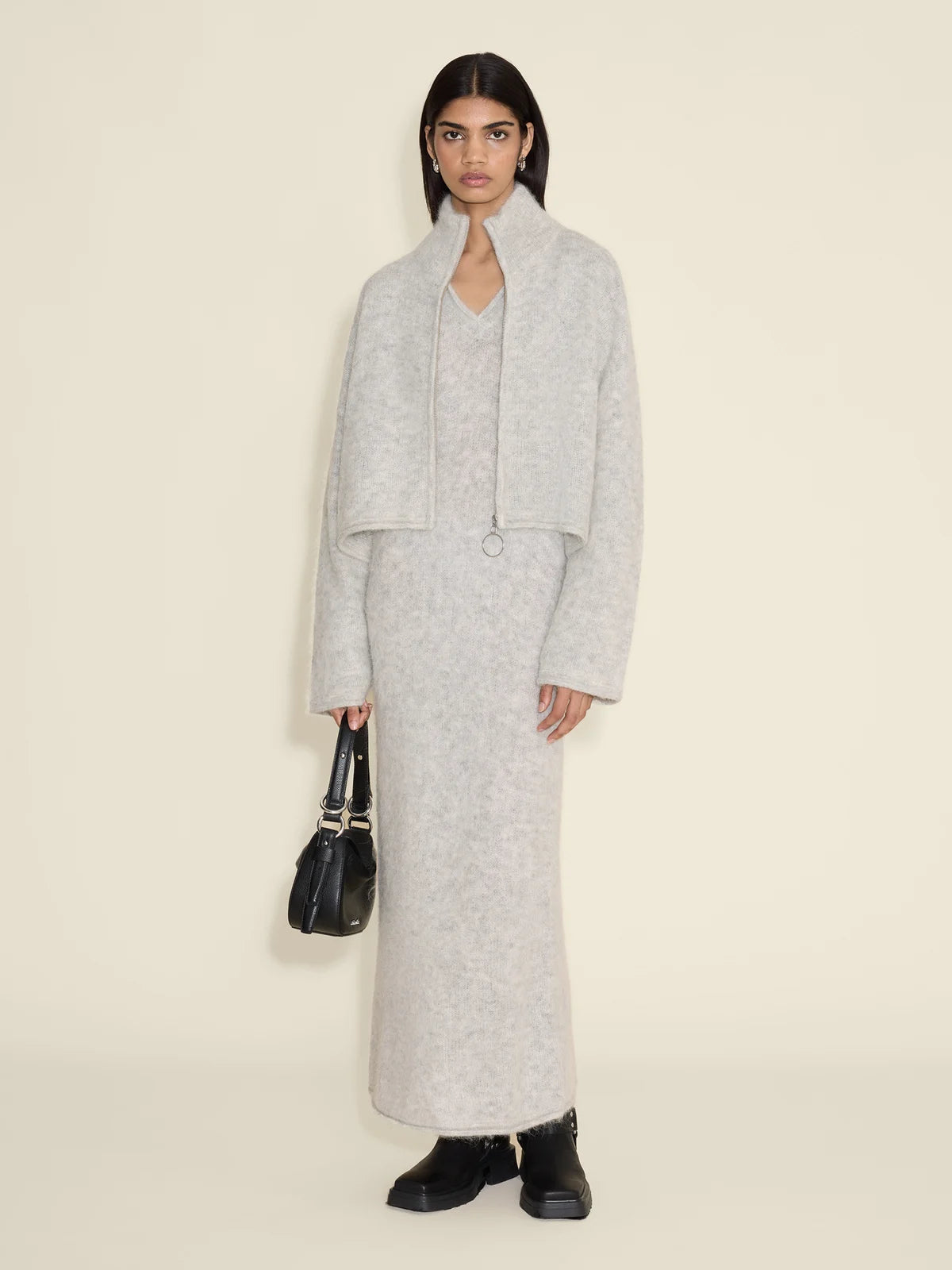 Tine Light Cardigan - Light Grey