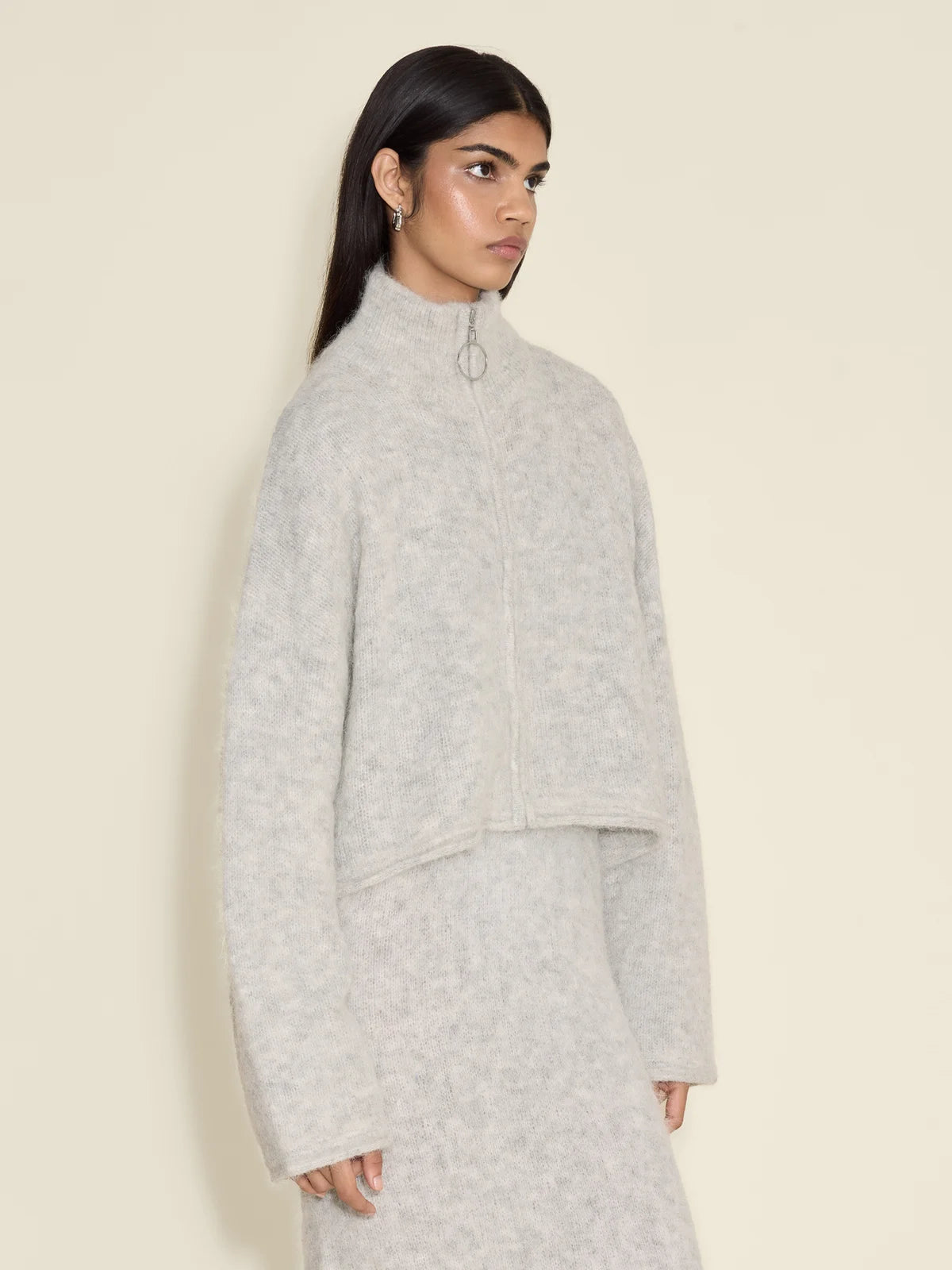 Tine Light Cardigan - Light Grey