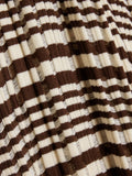 Rib Stripe Dress - Brown Mix