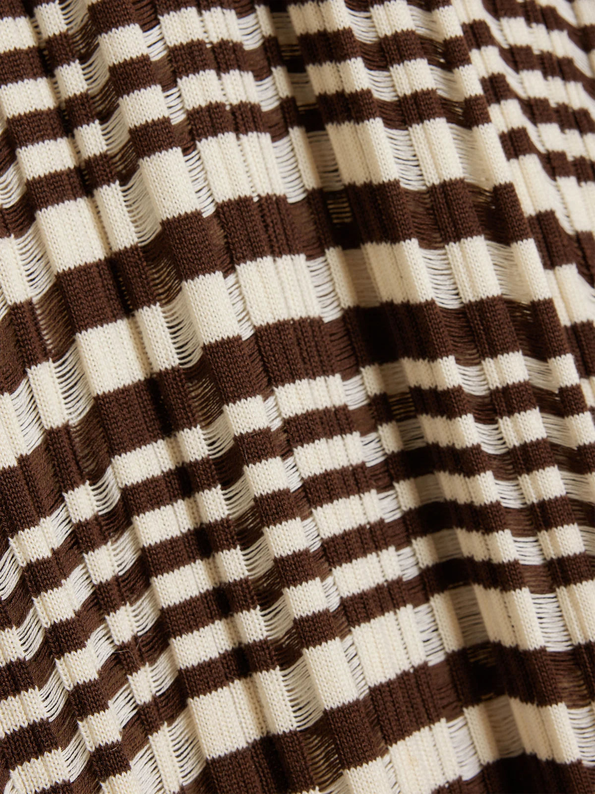 Rib Stripe Dress - Brown Mix