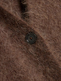 Fure Fluffy Cardigan - Dark Brown