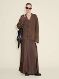 Fure Fluffy Cardigan - Dark Brown