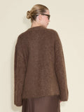 Fure Fluffy Cardigan - Dark Brown