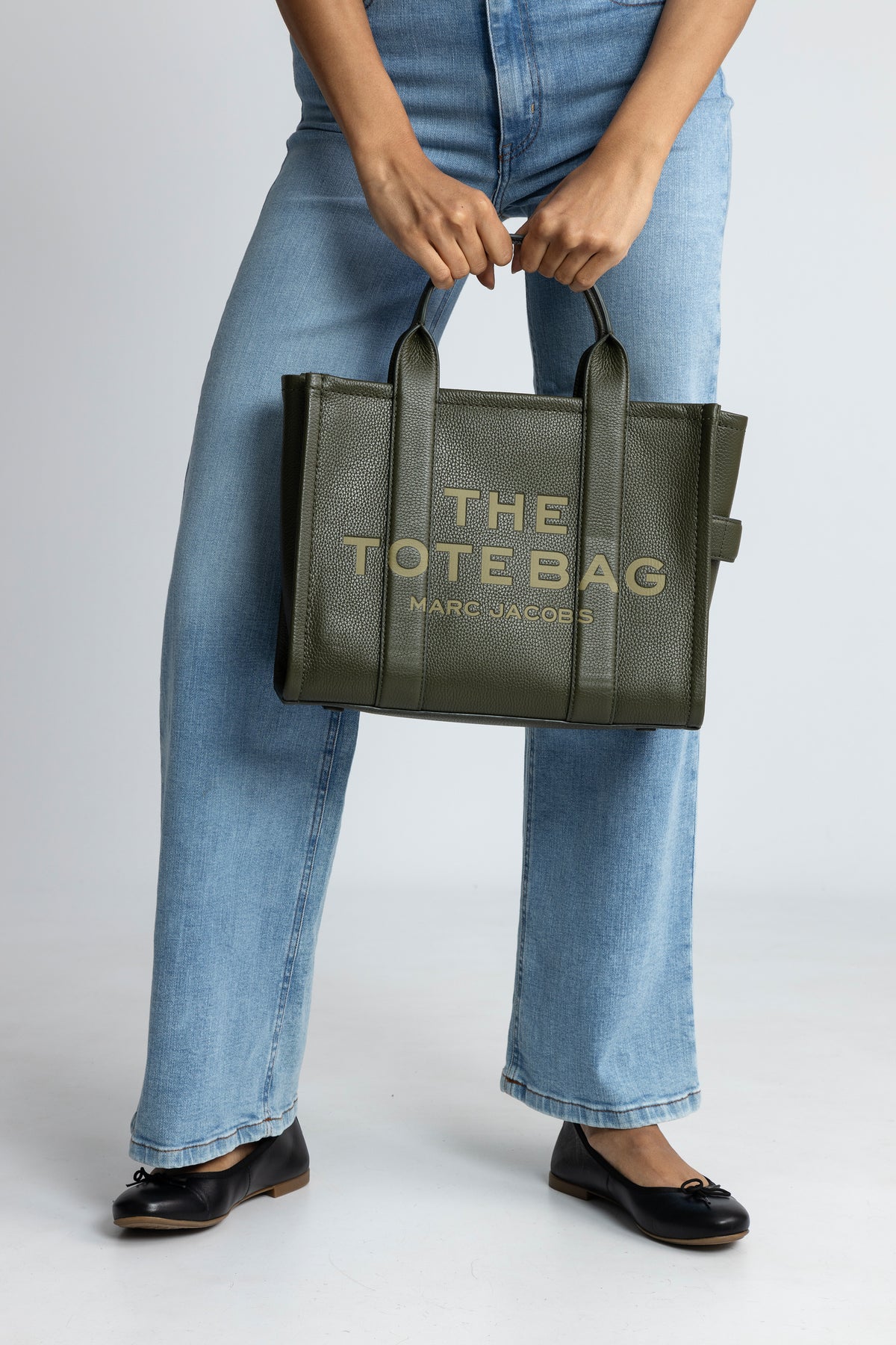 The Leather Medium Tote, Forest