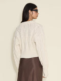 Chunky Cable Cardigan - Ecru