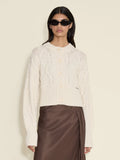 Chunky Cable Cardigan - Ecru