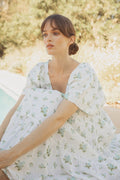 Romy Dress - Mint Rose Print
