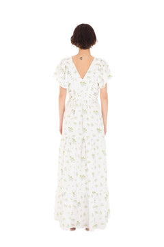 Romy Dress - Mint Rose Print
