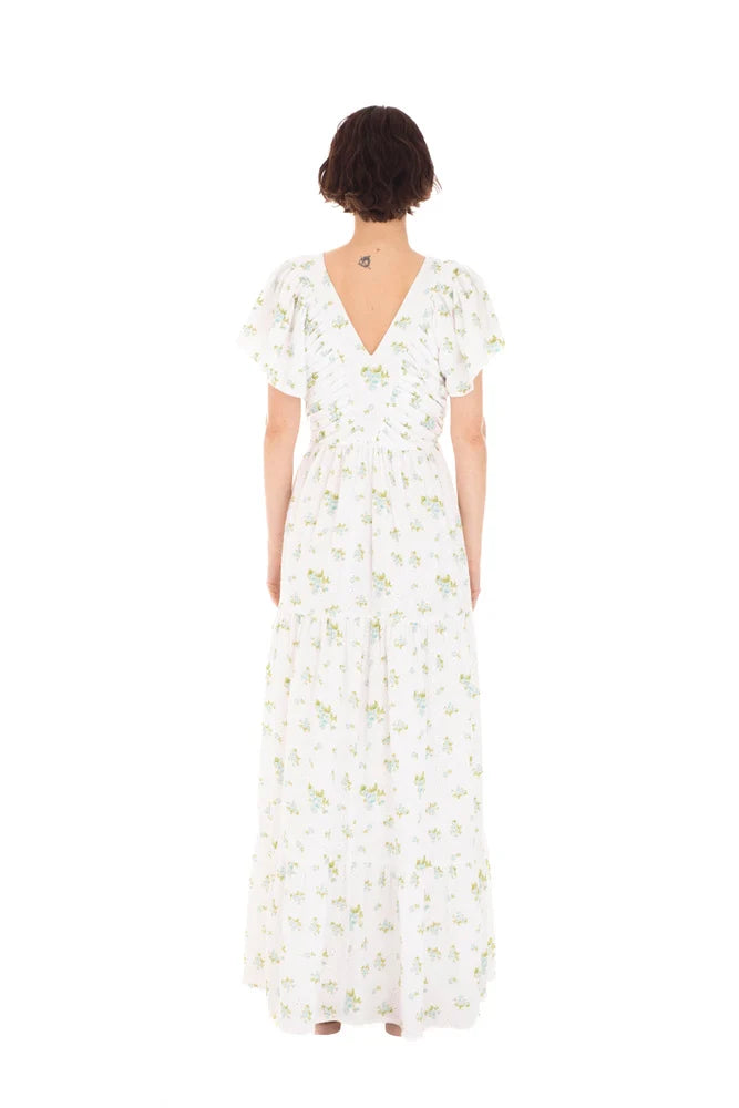 Romy Dress - Mint Rose Print