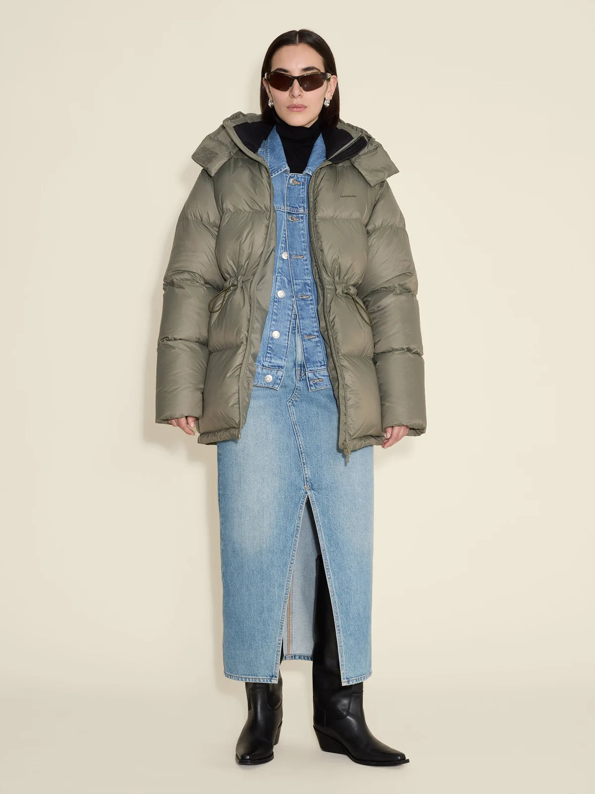 Gia Down Jacket - Lt. Army