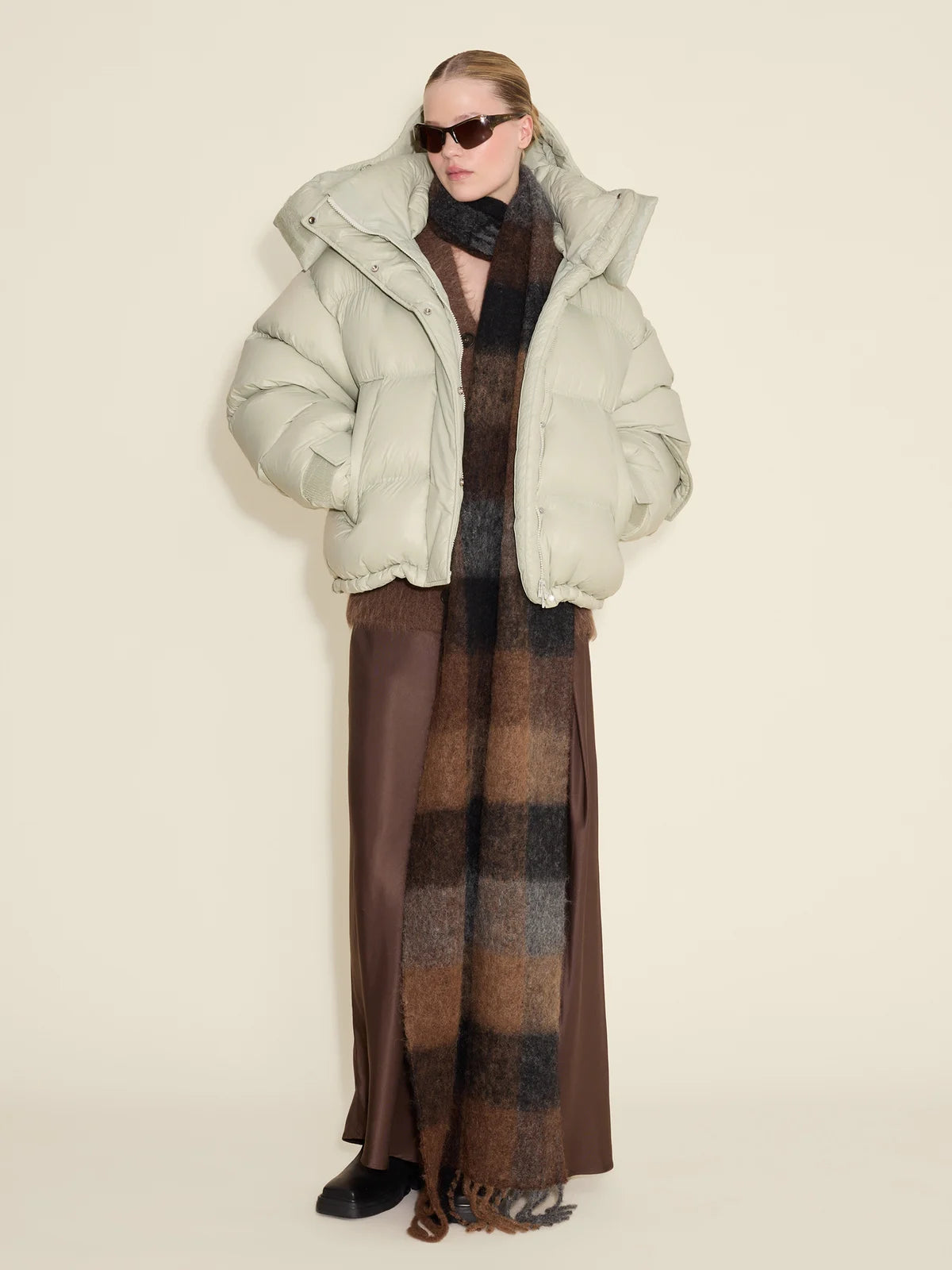 Steilia Short Down Jacket - Lt. Green