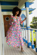 Ophelia Long Dress Silk-Rayo - Pink