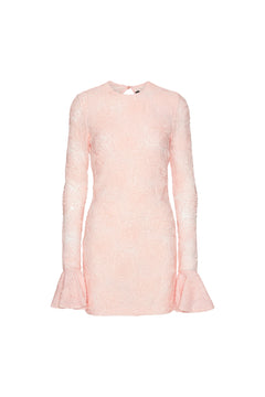 Mesh Frill Mini Dress - Orchid Ice
