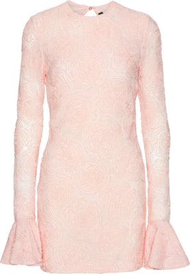 Mesh Frill Mini Dress - Orchid Ice