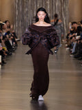 Estella Solid Dress - Dark Brown
