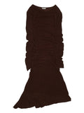 Estella Solid Dress - Dark Brown