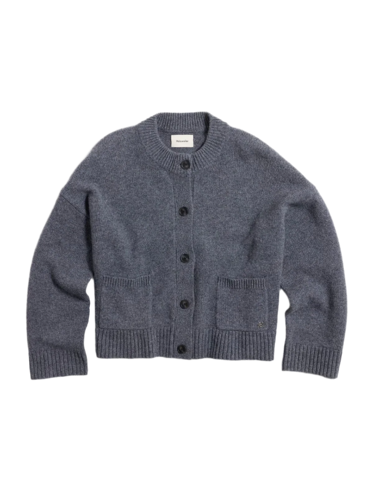 W. Wool Wide Cardigan - Blå