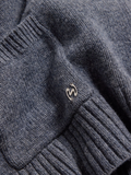 W. Wool Wide Cardigan - Blå