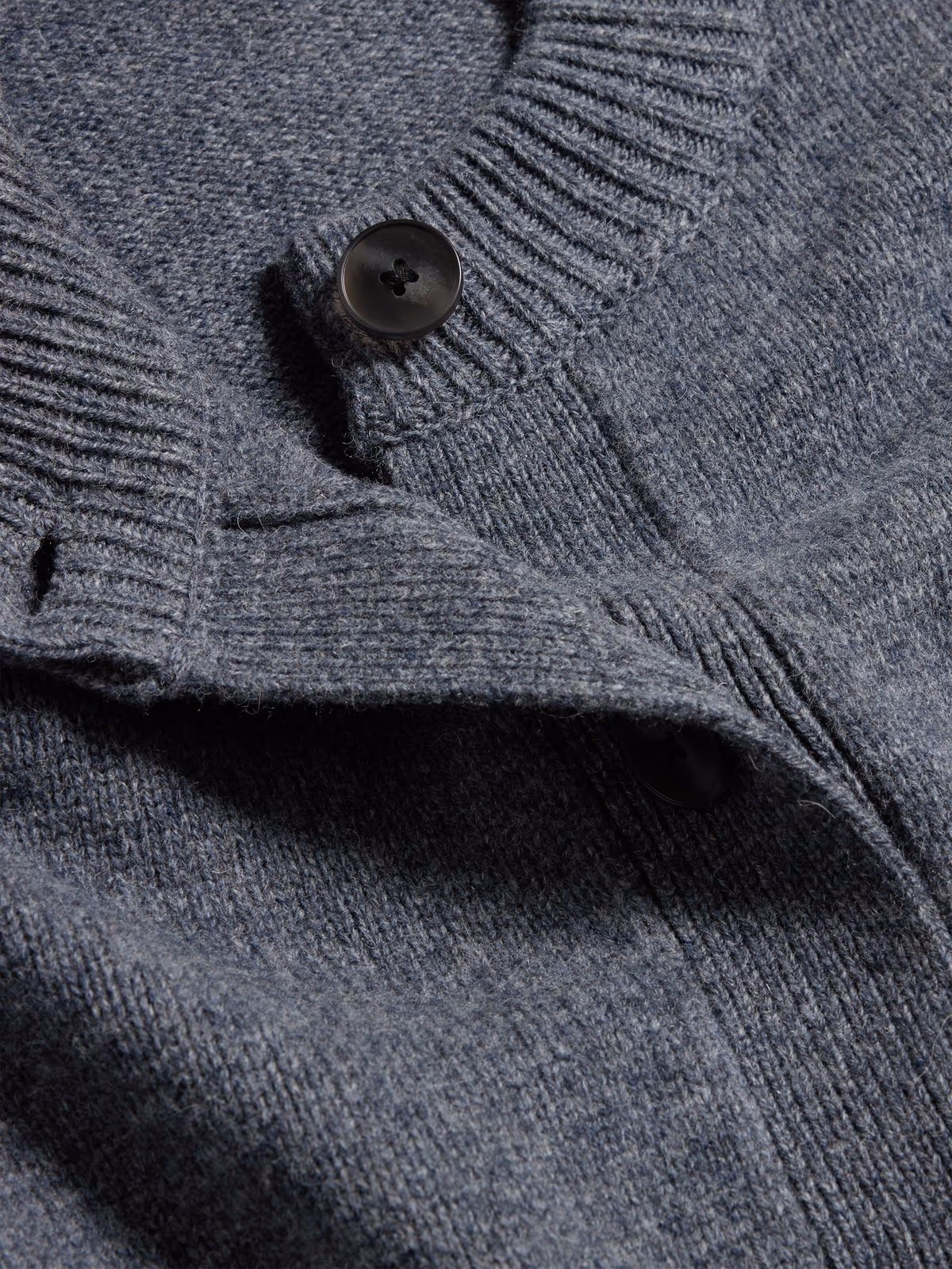 W. Wool Wide Cardigan - Blå