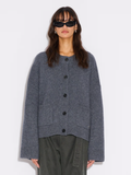 W. Wool Wide Cardigan - Blå
