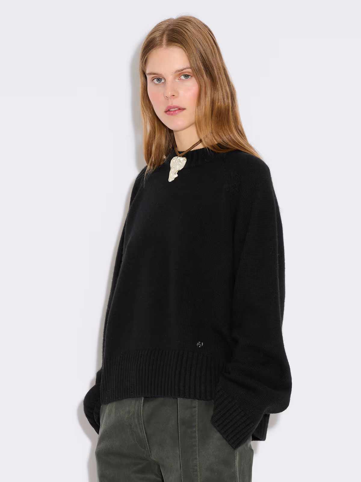 W. Wool Crew - Svart